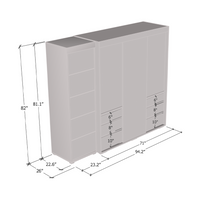Monaco 3D-EX Wardrobe with 1 Mirror - Meble Furniture