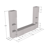 Cali BL-EF Floating Fireplace Entertainment Center - Meble Furniture