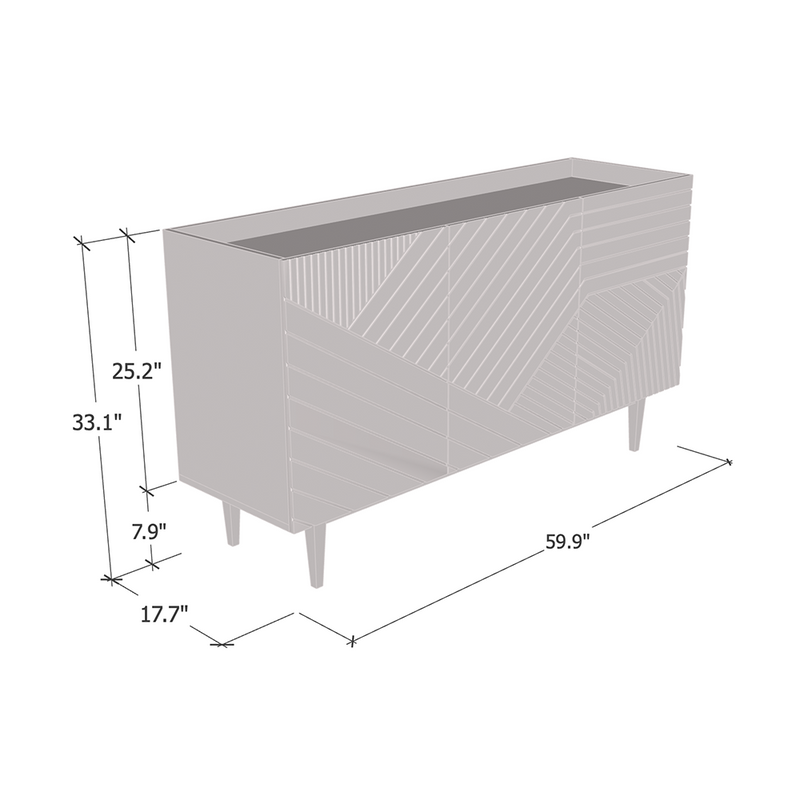 Portillo Sideboard dimensions diagram