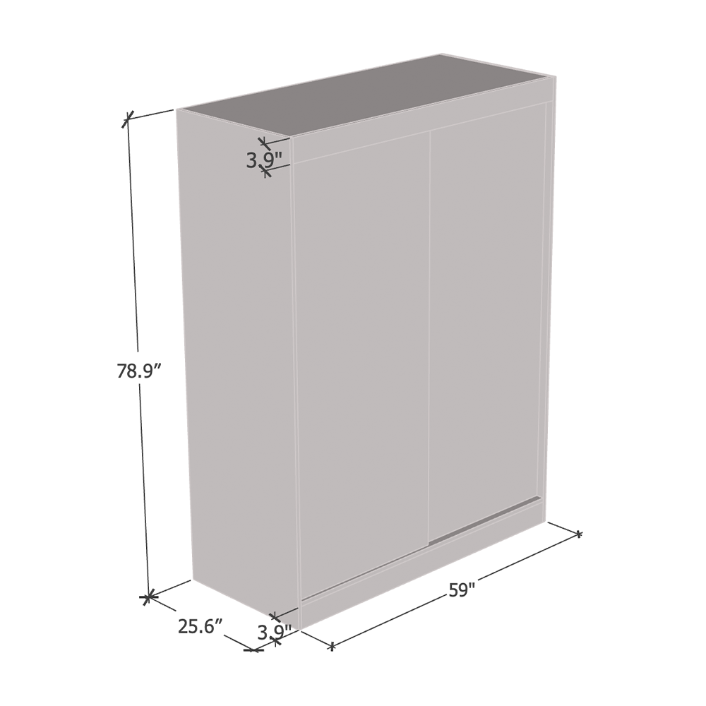 Aria 2D Wardrobe with Mirror - Meble Furniture