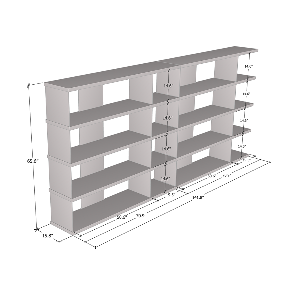 Gravity 2X Bookcase - Meble Furniture