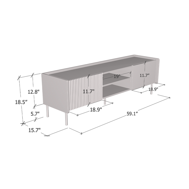 Brandy 2D TV Stand dimensions diagram