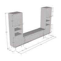 Swing 180BLEF-BK-BK Entertainment Center - Meble Furniture