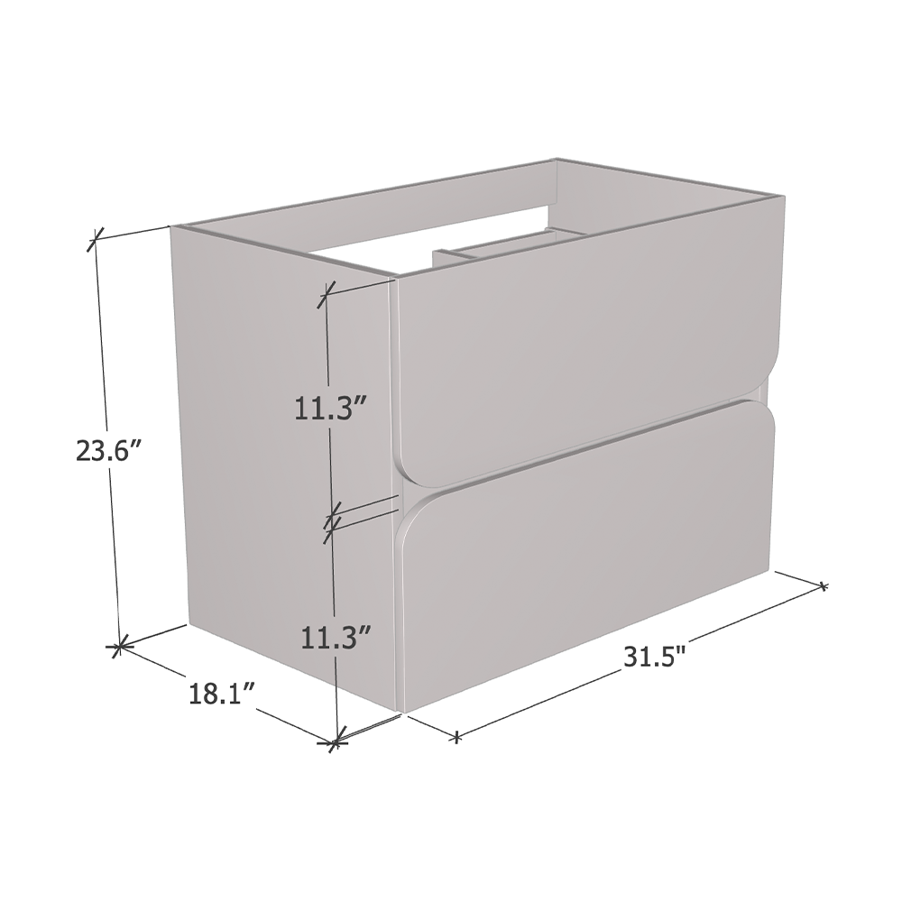 Azurro 2S 80 Floating Bathroom Vanity - Meble Furniture