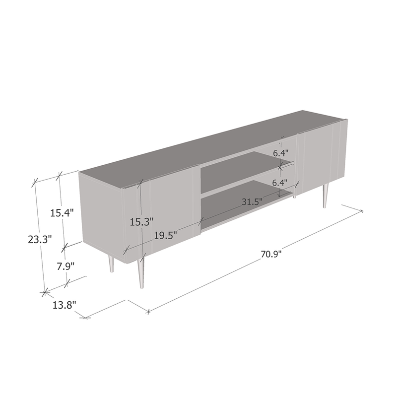 Nile TV Stand dimensions diagram