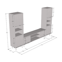 Swing 180TV-BK-BK Entertainment Center - Meble Furniture