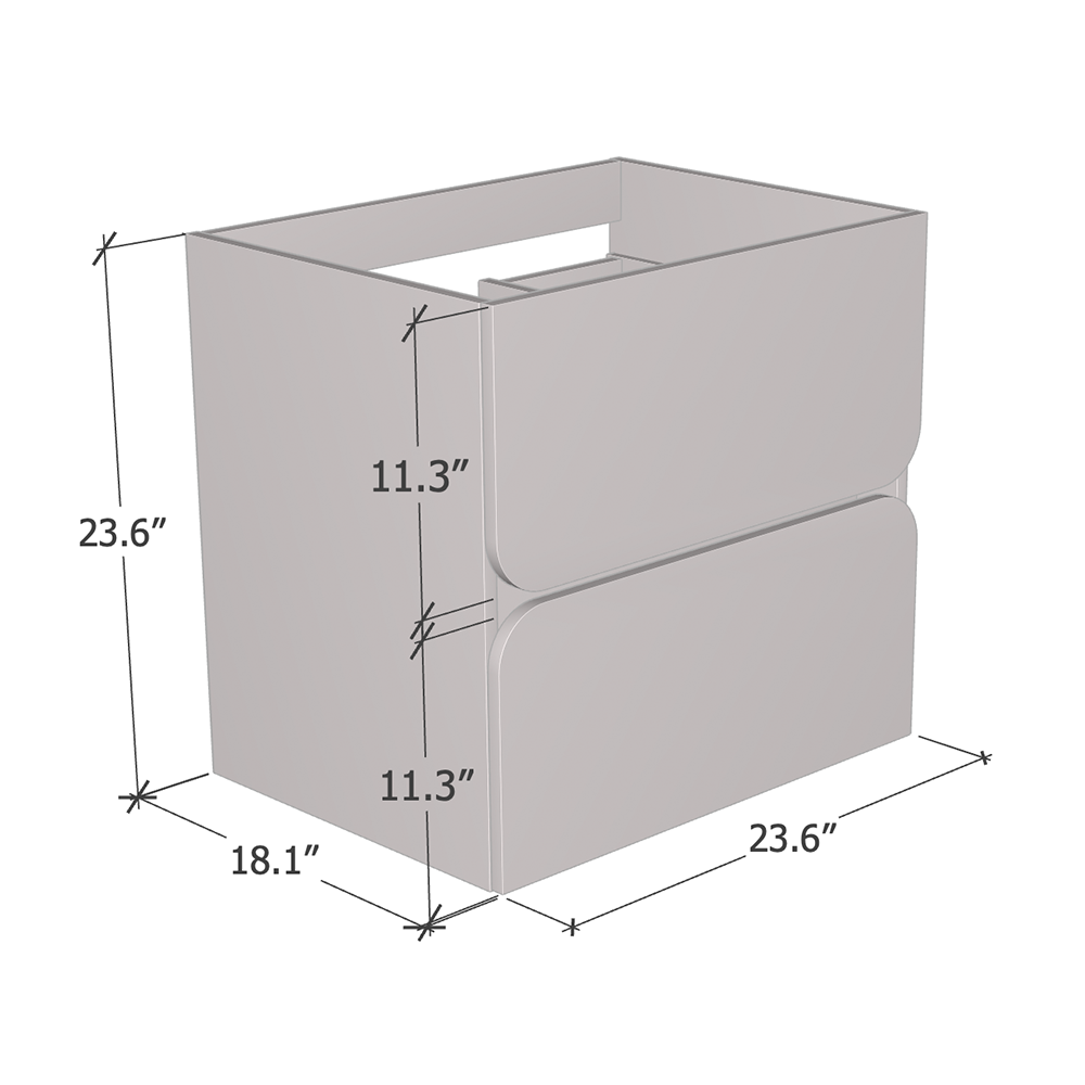 Azurro 2S 60 Floating Bathroom Vanity - Meble Furniture