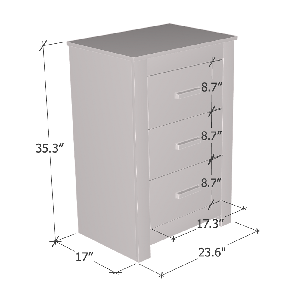 Atlanta 3S Dresser - Meble Furniture