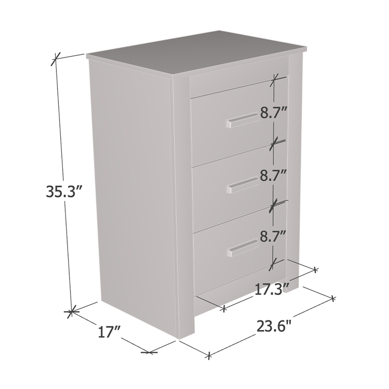 Atlanta 3S Dresser dimensions diagram