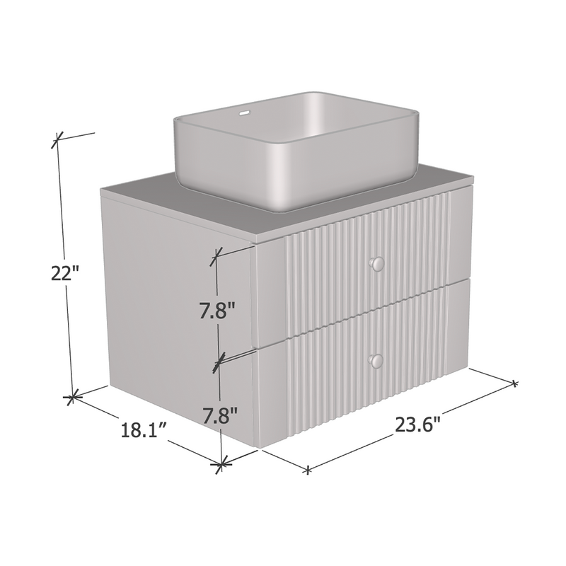 Borneo 01 Bathroom Vanity dimensions diagram