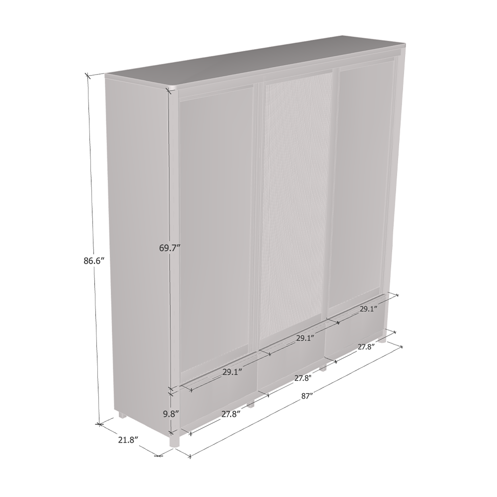 Nest 3D Solid Wood Wardrobe