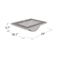 24 Inch Ceramic Drop In Sink - Meble Furniture