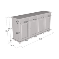 Rubi 4D Solid Wood Sideboard