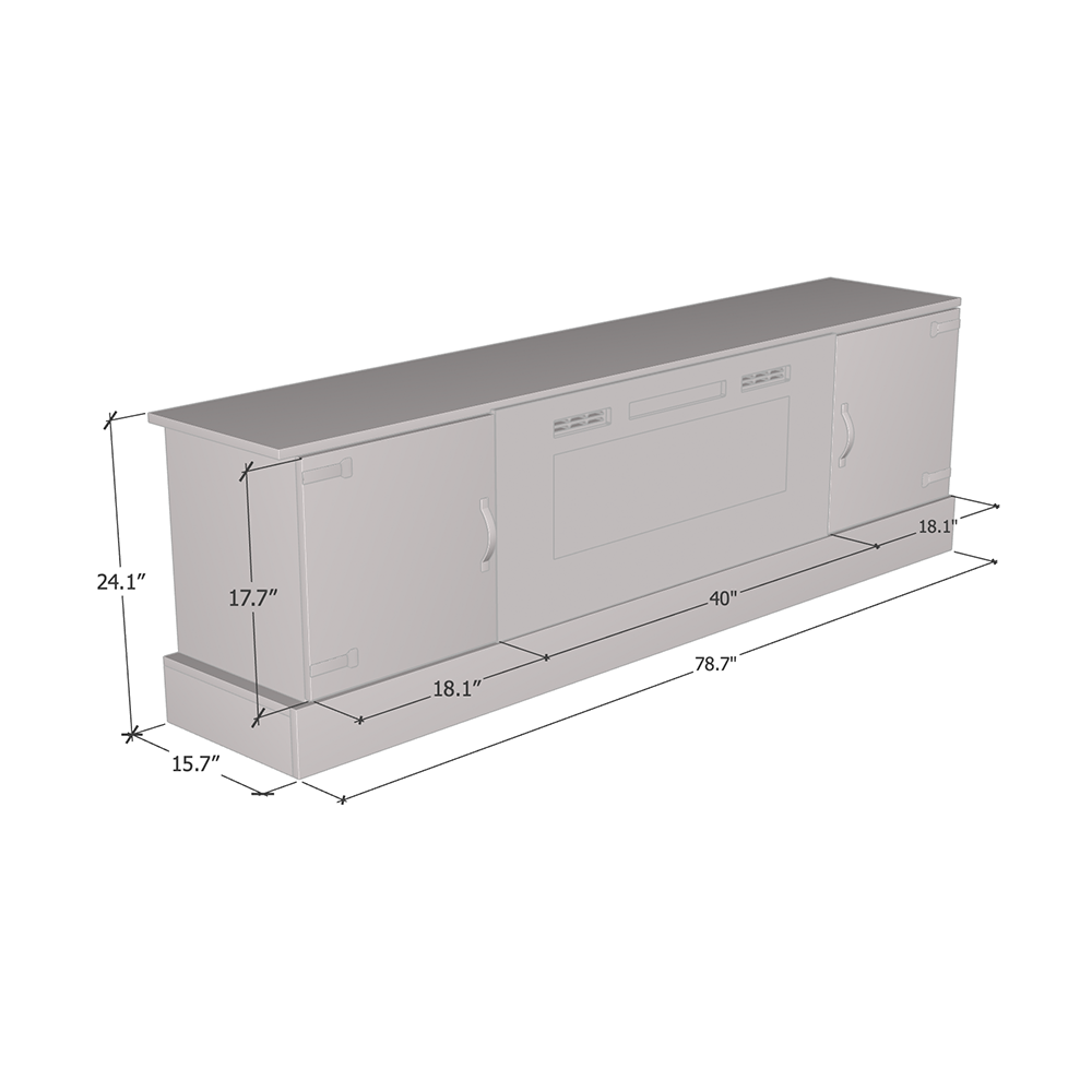 Carmen WH-EF Fireplace TV Stand - Meble Furniture