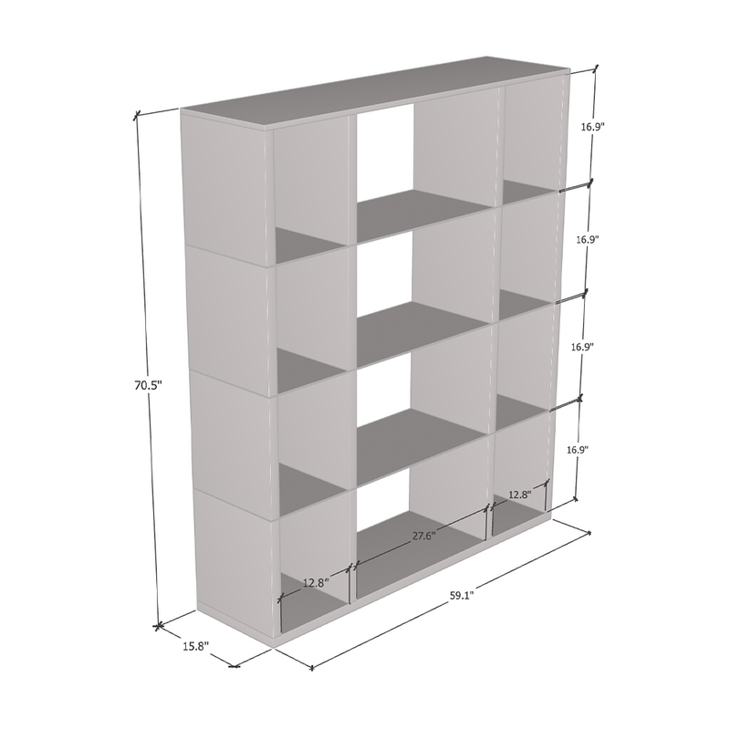 Napoli Bookcase dimensions diagram