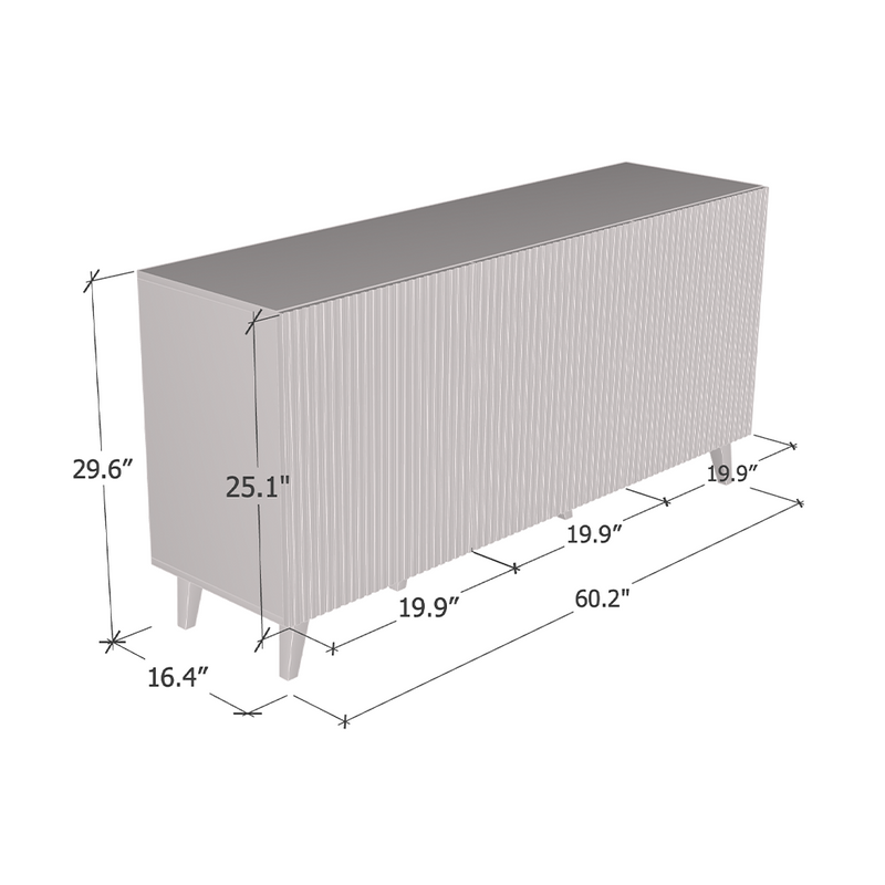 Pafos 3D Sideboard dimensions diagram