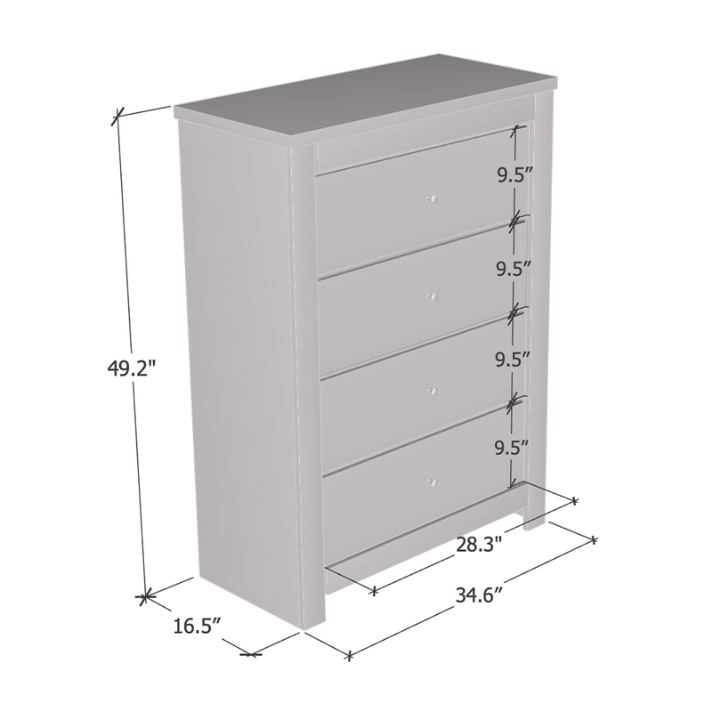 Kansas 4S Dresser dimensions diagram