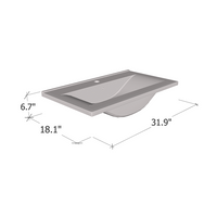 32 Inch Ceramic Drop In Sink - Meble Furniture