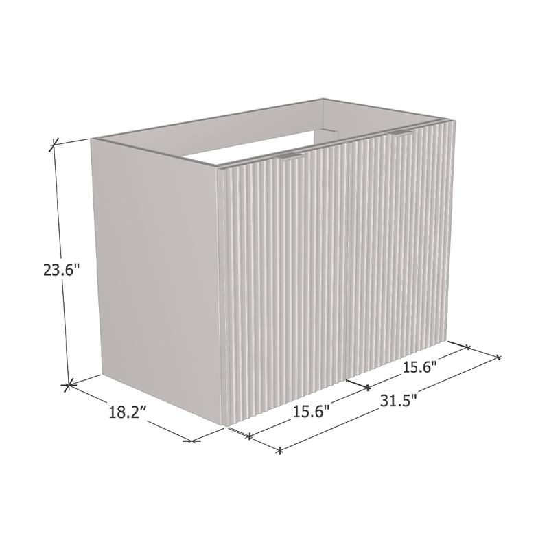 Nicole 2D 80 Floating Bathroom Vanity dimensions diagram