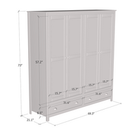 Topazio 4D2S Solid Wood Wardrobe