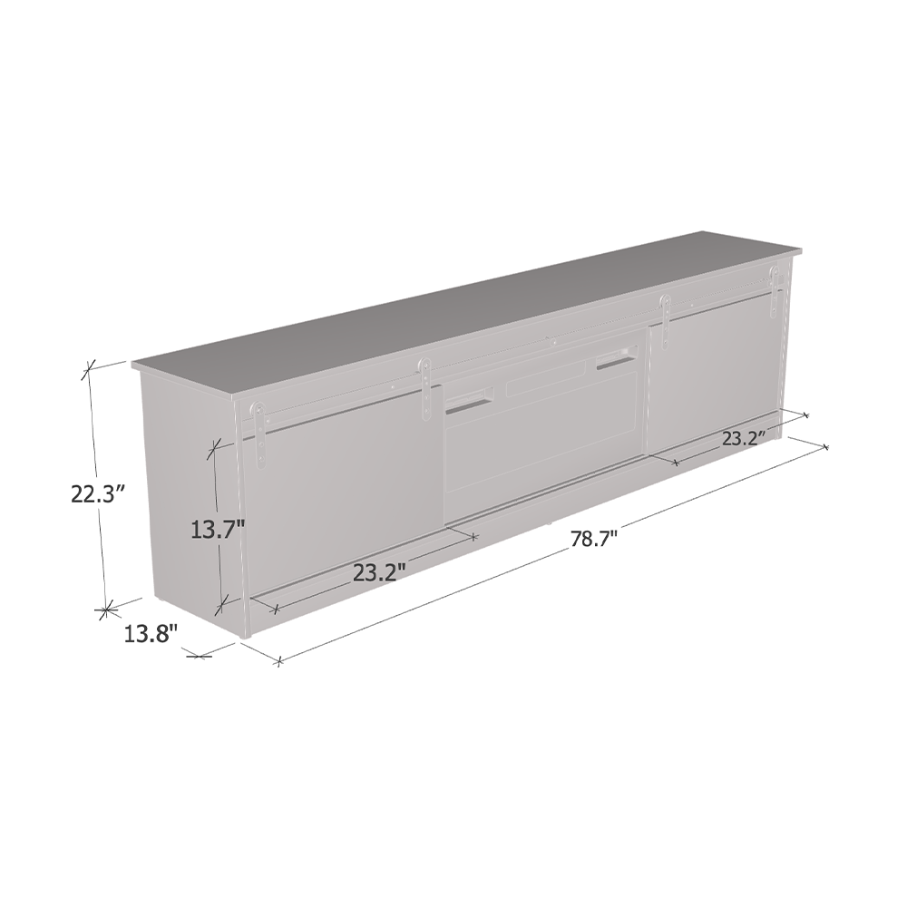 Granero 04 BL-EF Fireplace TV Stand - Meble Furniture