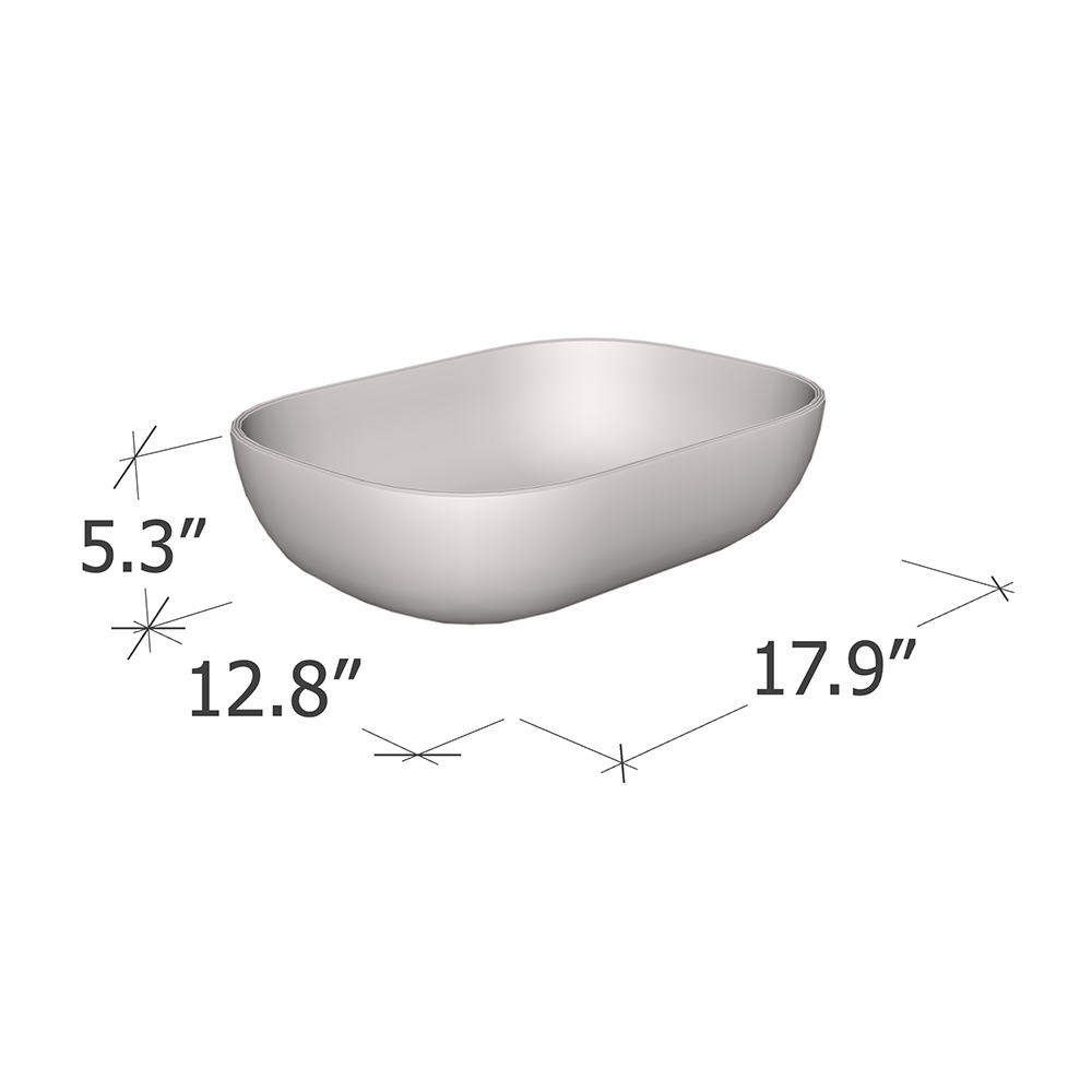 18 Inch Ceramic Vessel Sink - Meble Furniture