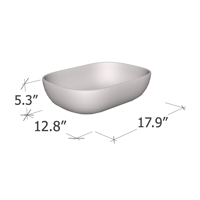 18 Inch Ceramic Vessel Sink dimensions diagram