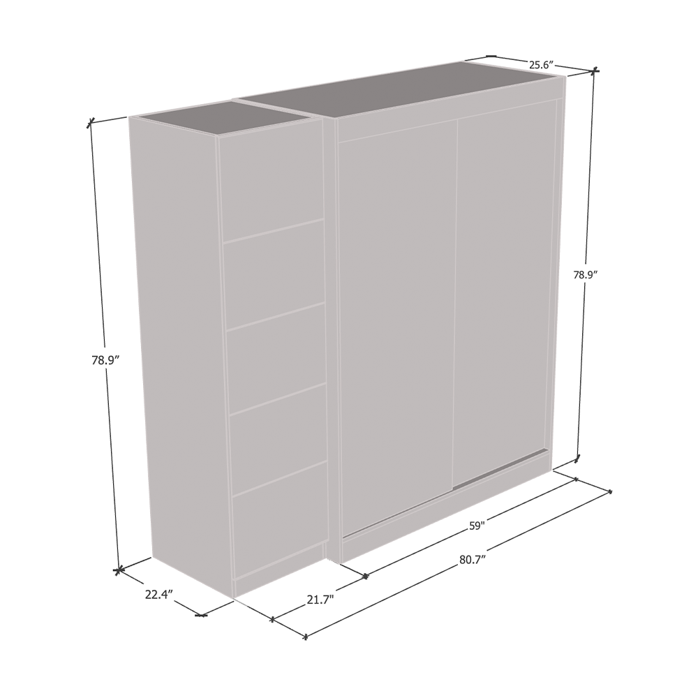 Aria 2D-EX Wardrobe - Meble Furniture