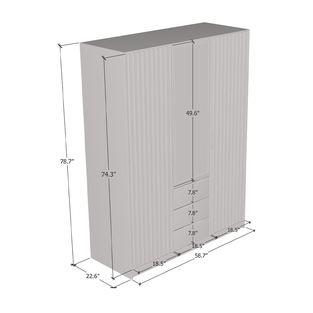 Bali Lux 3D Wardrobe