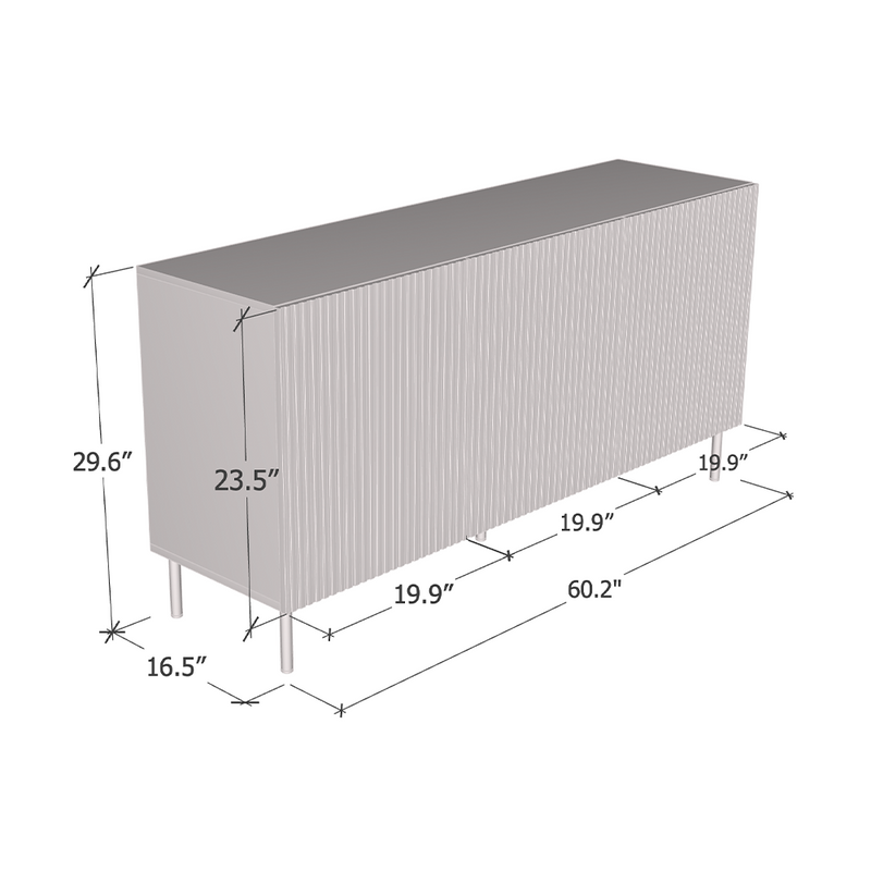 Pafos 3D-C Sideboard dimensions diagram
