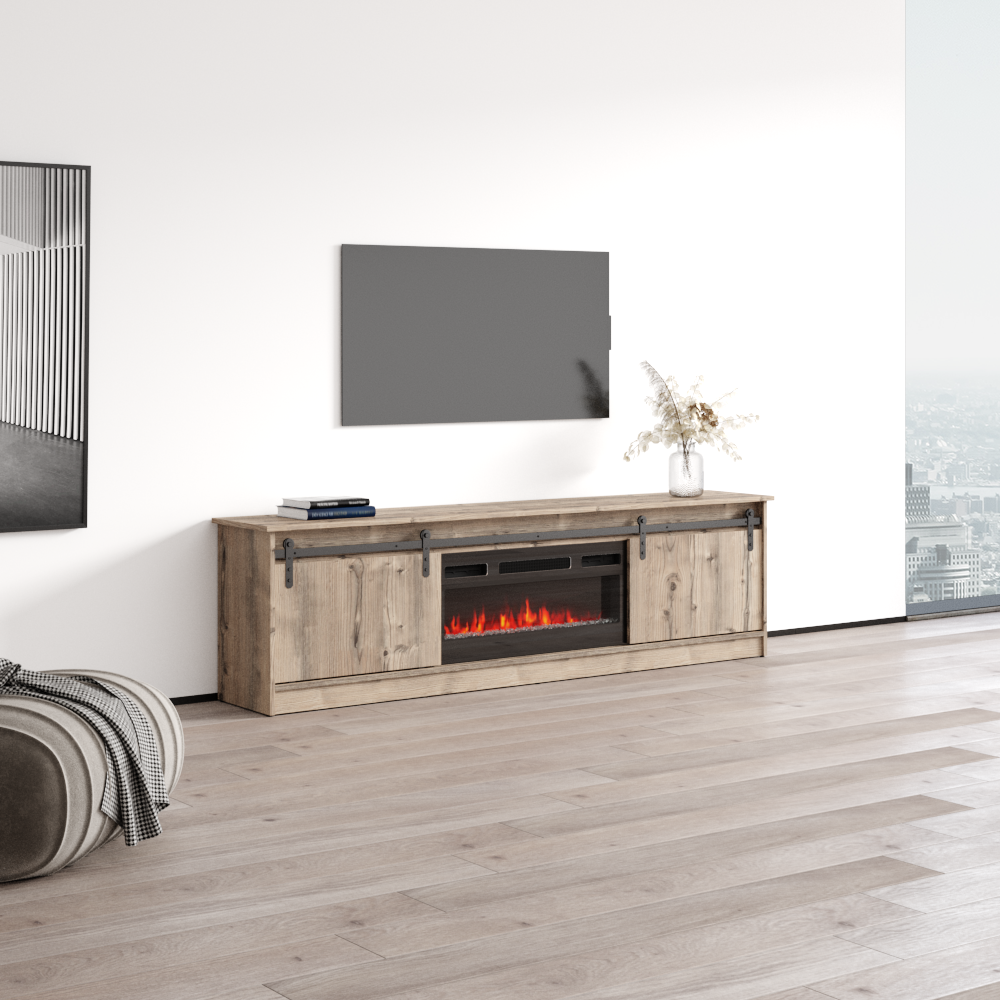 Granero 04 BL-EF Fireplace TV Stand - Meble Furniture