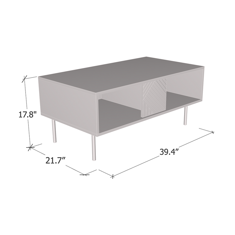 Art Deco Coffee Table dimensions diagram