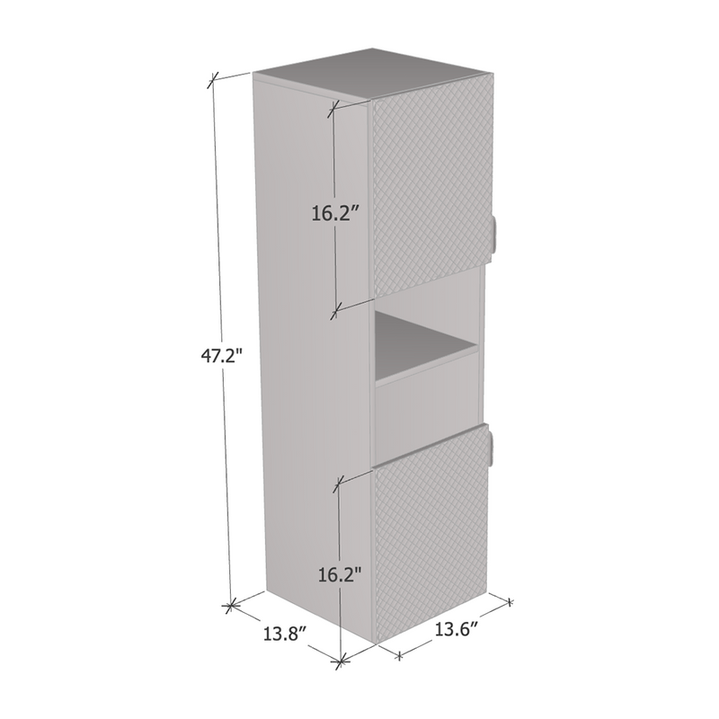 Bali 05 Bookcase dimensions diagram