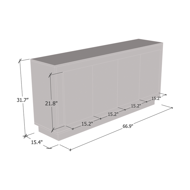 Benita 4D Sideboard dimensions diagram