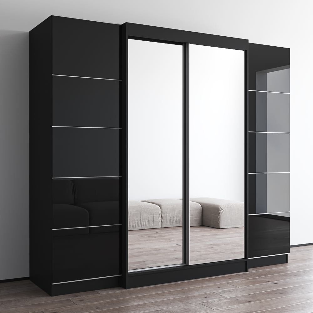 Aria 2D120-EXEX Wardrobe with 2 Mirrors - Meble Furniture