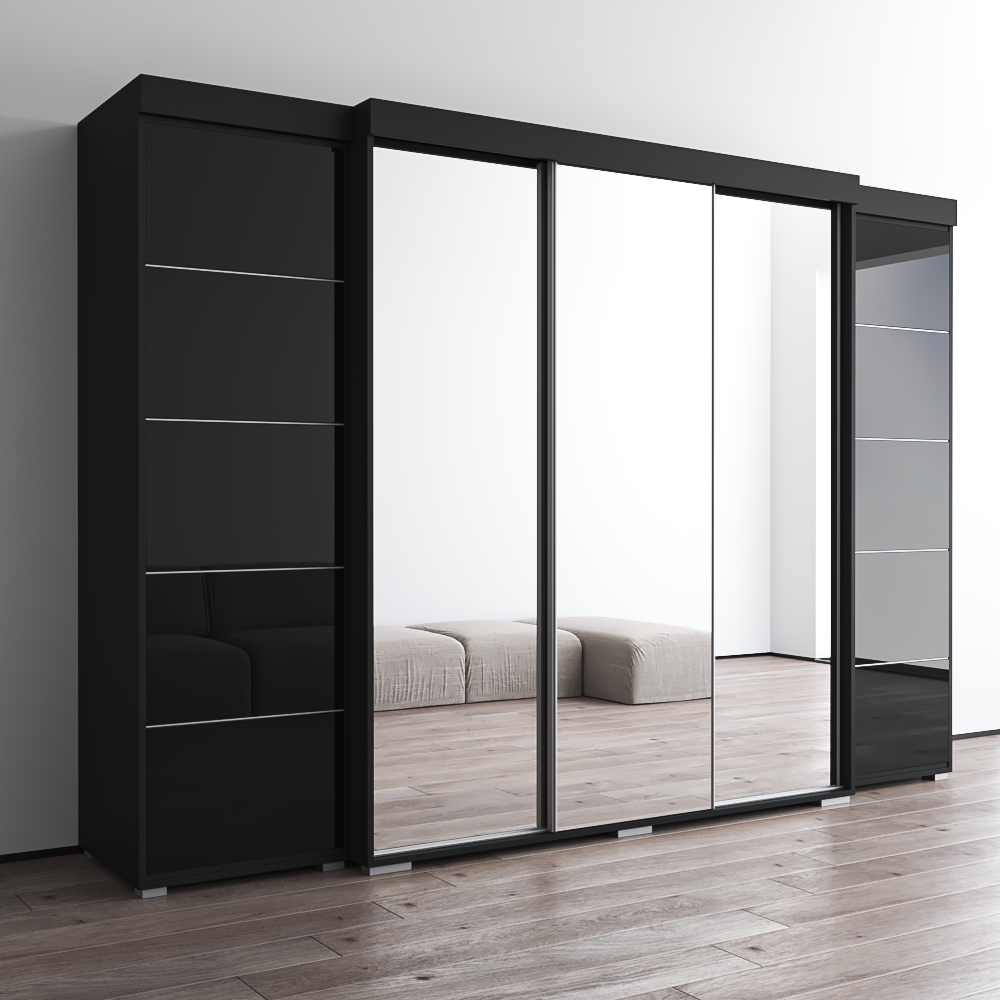 Aria 3D-EXEX Wardrobe with 3 Mirrors - Meble Furniture