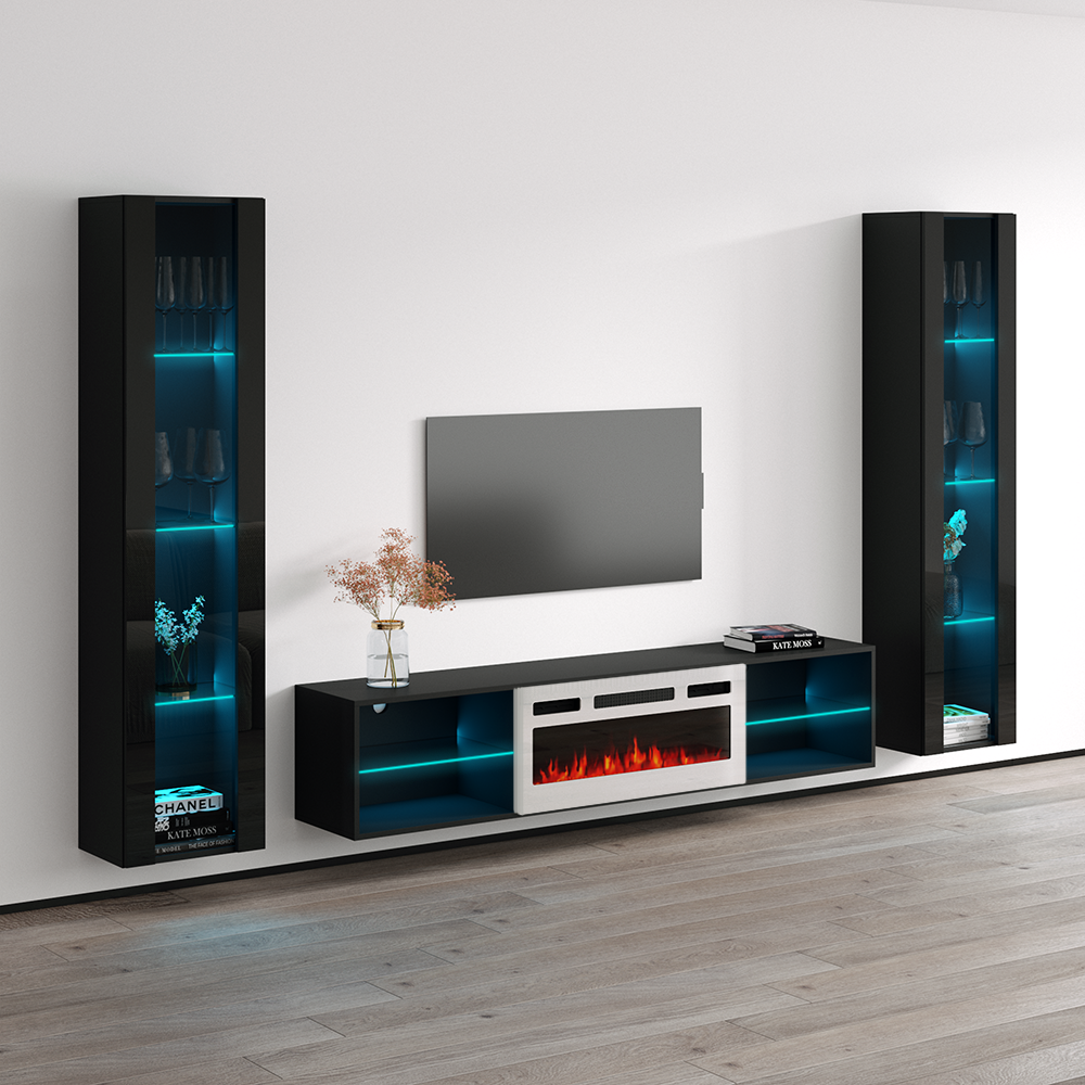 Lima WH-EF Floating Fireplace Entertainment Center - Meble Furniture