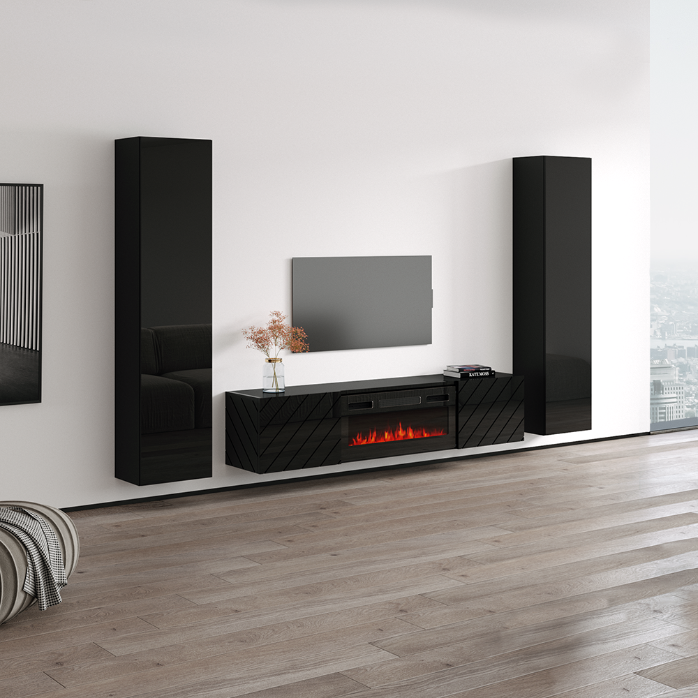 Luxe BL-EF Floating Fireplace Entertainment Center - Meble Furniture
