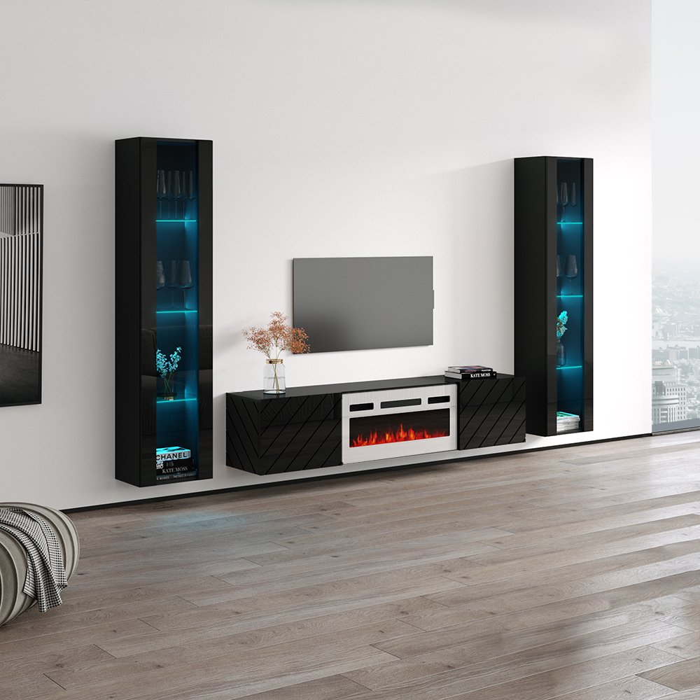 Luxe WH-EF Floating Fireplace Entertainment Center - Meble Furniture