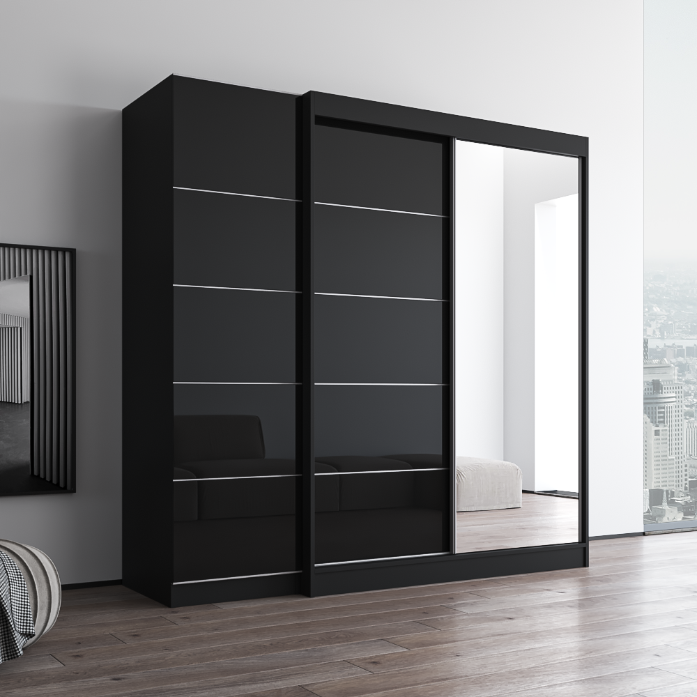 Aria 2D-EX Wardrobe with 1 Mirror - Meble Furniture