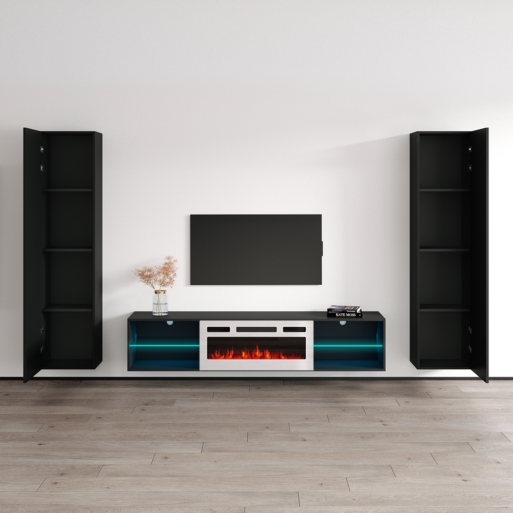 Lima WH-EF Floating Fireplace Entertainment Center - Meble Furniture