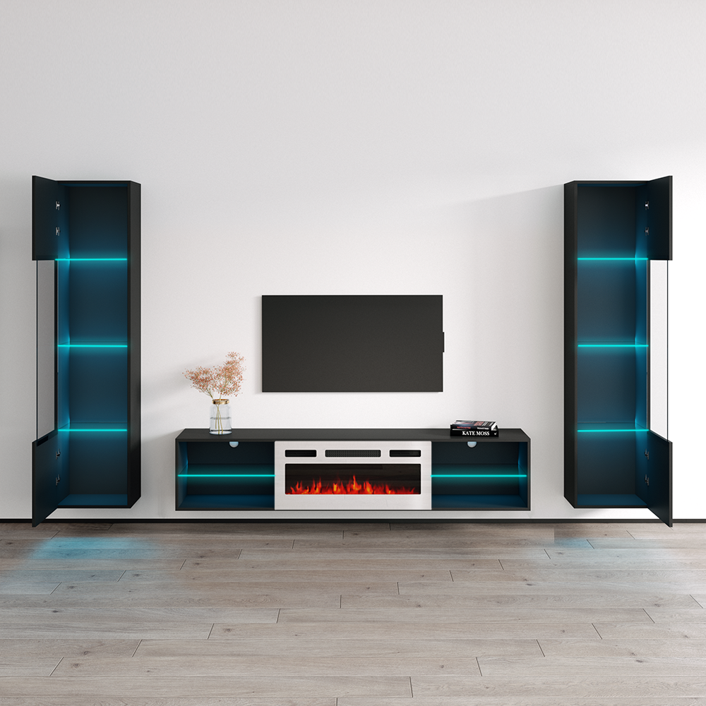 Lima WH-EF Floating Fireplace Entertainment Center - Meble Furniture