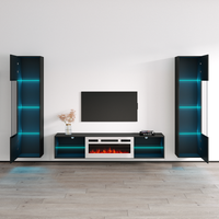 Lima WH-EF Floating Fireplace Entertainment Center - Meble Furniture