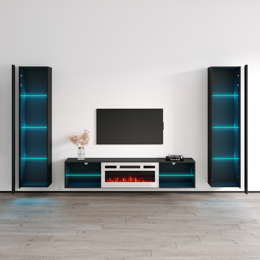 Lima WH-EF Floating Fireplace Entertainment Center - Meble Furniture