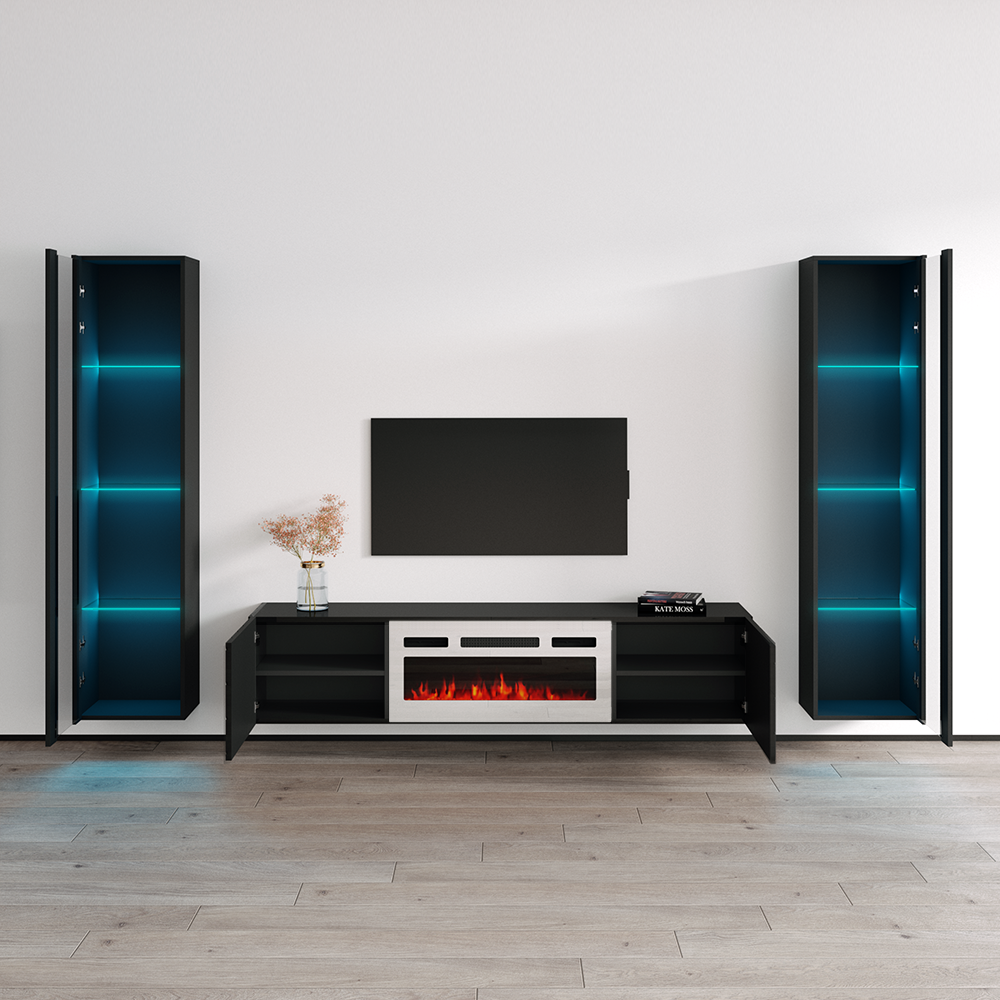 Luxe WH-EF Floating Fireplace Entertainment Center - Meble Furniture