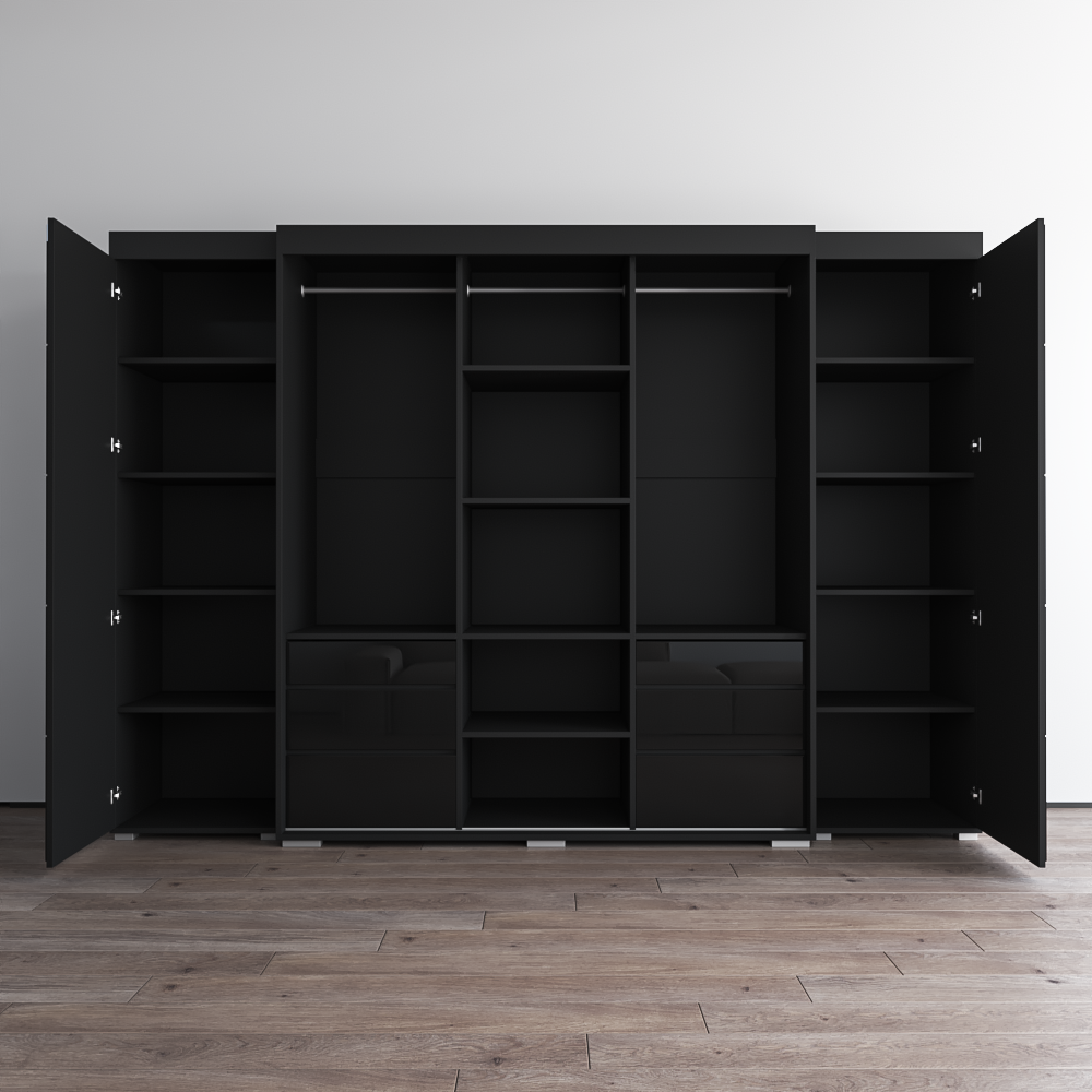 Monaco 3D-EXEX Wardrobe with 1 Mirror - Meble Furniture
