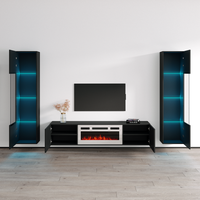 Cali WH-EF Floating Fireplace Entertainment Center - Meble Furniture