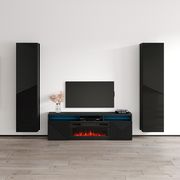 Giza BL-EF Floating Fireplace Entertainment Center - Meble Furniture