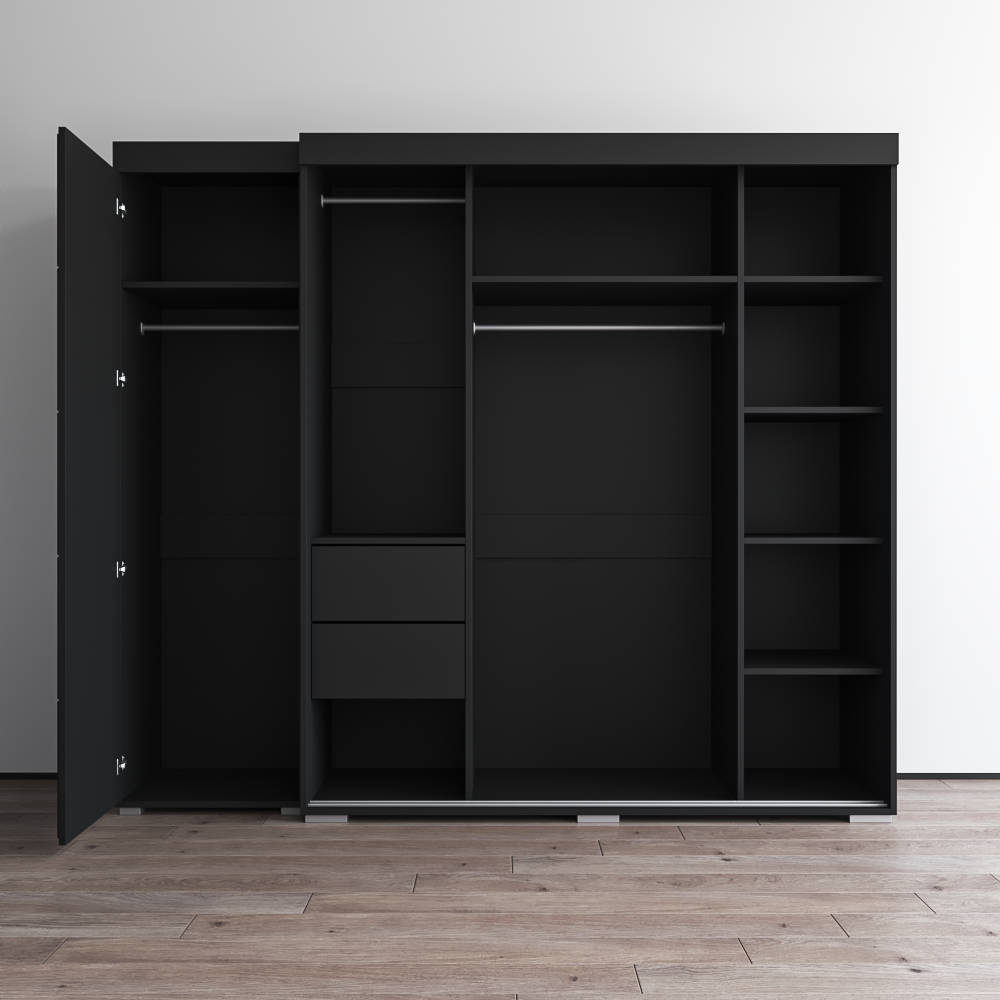 Aria 3D-EX Wardrobe with 3 Mirrors - Meble Furniture