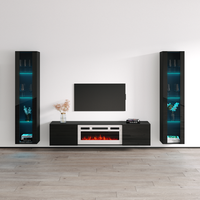 Cali WH-EF Floating Fireplace Entertainment Center - Meble Furniture